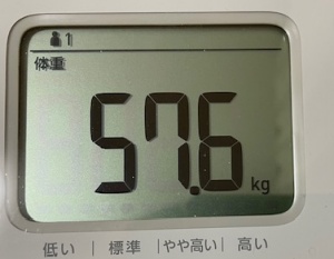 16時間ダイエット5ヶ月目(124日目)の体重