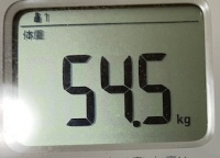 16時間ダイエット12ヶ月目(337日目)体重54.5㎏