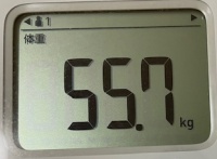16時間ダイエット13ヶ月目(377日目)体重 55.7kg