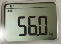 16時間ダイエット14ヶ月目(402日目)体重56.0㎏