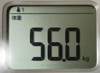 16時間ダイエット15ヶ月目(425日目)体重56.0㎏
