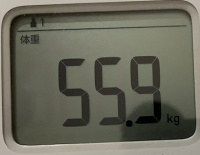 16時間ダイエット15ヶ月目(429日目)体重55.9㎏
