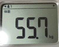 16時間ダイエット15ヶ月目(437日目)体重55.7㎏
