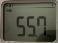 16時間ダイエット15ヶ月目(448日目)体重55.7㎏
