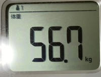 16時間ダイエット16ヶ月目(452日目)体重56.7㎏